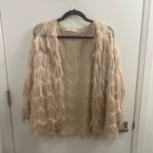 Chelsea Tassels Shawl - Cream (S/M)